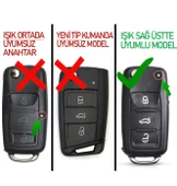 Volkswagen Golf 6 Jetta Polo Caddy UDS Dönüşüm Çevirici Kumanda Kabı Oto Anahtarlık - 5