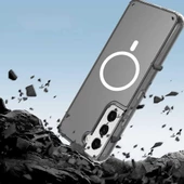 Samsung Galaxy S22 Kılıf Magsafe Özellikli Şeffaf Silikon Kapak - 2