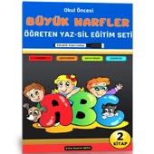 Okul Öncesi Büyük Harfleri Öğreten YAZ-SİL Eğitim Seti (2 Kitap) thumbnail 1