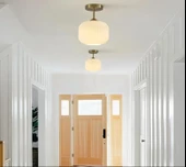 MYLİGHTS MODERN OPAL    PLOFONYER TAVANAVİZE 20CM BRONZ ASKILI SPOR TEKLİ AVİZE ODA MUTFAK SALON KORIDOR 20 CM    TEK FİYATIDIR thumbnail 2