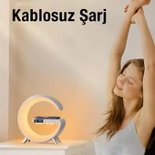 Zhltools 15W Kablosuz Şarj Standlı Bluetooth hoparlör RGB Gece Lambası - 8