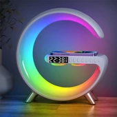 Zhltools 15W Kablosuz Şarj Standlı Bluetooth hoparlör RGB Gece Lambası - 1