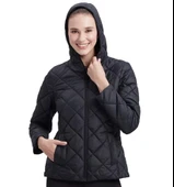 Skechers W Capitone Hooded Jacket S212001-001 Kadın Günlük Mont thumbnail 2