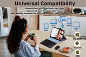 Huawei Mediapad T3 10 9.6" Uyumlu Kablosuz Bluetooth Şarj Edilebilir Yuvarlak Tuşlu Klavye Mouse Seti - Siyah - 3