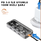 Type-C Audio Pd HDMI Vga Rj-45 Ethernet SD TF 3X Usb 3.0 Hub Çevirici SW10V thumbnail 4