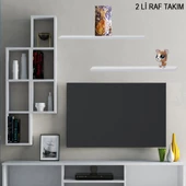 MODİLAYN VAHİDE Duvar Rafı, Kitaplık, Yaşam Ünitesi Üst Modül - 2
