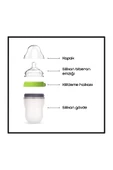 Comotomo Antikolik Silikon Biberon 2'li 250ml Pembe - Orta Akışlı (3-6 AY) - 6