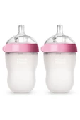 Comotomo Antikolik Silikon Biberon 2'li 250ml Pembe - Orta Akışlı (3-6 AY) - 1