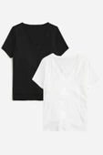 Süperlife Kadın V Yaka Regular Tshirt SPR24TSK45-2 - 1