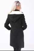 Kışlık Günlük Kaşe Kadın Kaban thumbnail 3