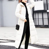 Toridas Günlük Kışlık Tam Boy Şişme Kadın Mont bt180beyaz thumbnail 2