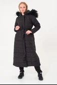 Günlük Kışlık Tam Boy Şişme Kadın Mont thumbnail 4