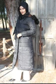 Günlük Kışlık Tam Boy Şişme Kadın Tesettür Mont thumbnail 1
