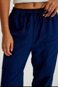 Keten Günlük Pantolon Beli Lastikli Bağcıklı - 6