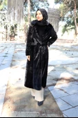 Kışlık Kürk Kadın Ceket Tam Tesettür Boy - 2