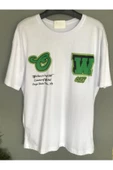 OFF WHITE UNISEX OVERSIZE T-SHİRT - 1