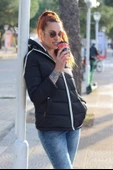 Günlük Şık Kapüşonlu Kışlık Kadın Şişme Mont - 3
