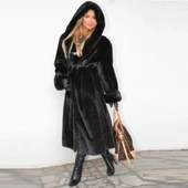 Kışlık Kürk Kadın Ceket Tam Boy thumbnail 2