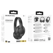 Brofone B023 Kablosuz Kulak Üstü  Kulaklık Bluetooth 5.3 Siyah  Yumuşak Pedli - 5