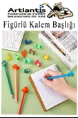 Kalem Başlığı Figürlü 10 Adet Kalem Süsü Kızlar İçin Değişik Karkatür Hayvan Silikon Kalem Başlığı Sevimli Kalem Başlıkları - 2