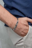 Zülfikar Kılıcı İşleme Gurmet Zincir 925 Gümüş Erkek Bileklik thumbnail 1