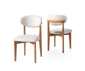 Norte Ahşap Salon Mutfak Sandalyesi 2 Li Set - 1