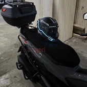 Motosiklet Kask Ledi Buz Mavi - 3 Farklı Mod - Motosiklet Renkli İkaz Ledi - 4