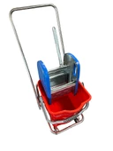 Tek Kovalı Çelik Presli Krom Temizlik Arabası Ve Paspas Arabası Temizlik Seti Plastik+ Islak Mop Set thumbnail 3