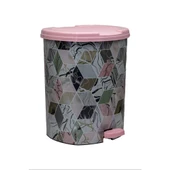 Asude 3 No Desenli Pedallı Çöp Kovası -ASD188 - 1