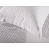 Çizgili Saten Yatak Çarşafı Lastikli 100x200 Yastık Kılıfı 50x70 Fitted Tek Kişilik Çarşaf Seti - 4