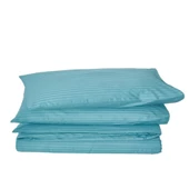 Çizgili Saten Yatak Çarşafı Lastikli 100x200 Yastık Kılıfı 50x70 Fitted Tek Kişilik Çarşaf Seti Petr - 2