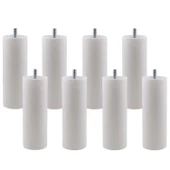 Mobilya Kanepe Koltuk Baza Yükseltme M8 Civatalı İnce Diş Destek Ayağı Ayakları Beyaz 14 cm 8 Adet - 6