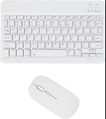 Huawei MatePad 11.5"S PaperMatte Edition Uyumlu Kablosuz Bluetooth Şarj Edilebilir Klavye Mouse Seti - Beyaz - 1