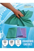 Mikrofiber 3'lü Su Emici İz Bırakmayan Antibakteriyel Cam Temizlik Bezi Seti 40x60 - 1