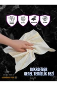 Mikrofiber 4'ü 1 Arada Mutfak Bezi, Cam Bezi, Araç Bezi ve Genel Temizlik Bezi Seti 40x60 cm - 6