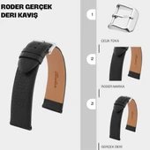 R4175 RODER DERİ KAYIŞ - SİYAH - 3