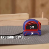 WORKPRO WP261041 5Mx25mm Naylon Kaplama Sarı Çift Taraflı Manyetik Çelik Şerit Metre - 6