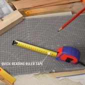 WORKPRO WP261041 5Mx25mm Naylon Kaplama Sarı Çift Taraflı Manyetik Çelik Şerit Metre - 7