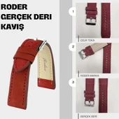 R4138S RODER DERİ KAYIŞ - BORDO - 2