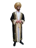 Sultan Kıyafeti Siyah Renk Kostüm - 1