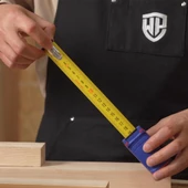 WORKPRO WP261044 8Mx25mm Naylon Kaplama Sarı Çift Taraflı Manyetik Çelik Şerit Metre - 12