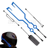 Motosiklet Kask Ledi Mavi Renk - 3 Farklı Mod - Motosiklet Renkli İkaz Ledi thumbnail 2