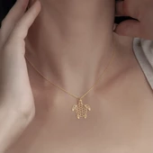 925 Ayar Gümüş Karetta Karetta Kaplumbağa Kolye thumbnail 10