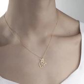 925 Ayar Gümüş Origami Kalp  Kolye thumbnail 10