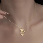 925 Ayar Gümüş Origami Kalp  Kolye thumbnail 4