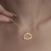 925 Ayar Gümüş Beyin Kolye thumbnail 3