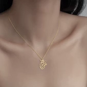 925 Ayar Gümüş Origami Kalp  Kolye thumbnail 1