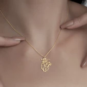 925 Ayar Gümüş Origami Kalp  Kolye thumbnail 5