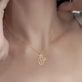 925 Ayar Gümüş Origami Kalp  Kolye thumbnail 3