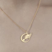 925 Ayar Gümüş Mikrofon Plaka Kolye thumbnail 3